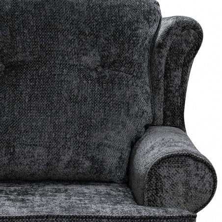 Verona Chair in Cadiz Charcoal Soft Textured Weave Fabric | Beaumont
