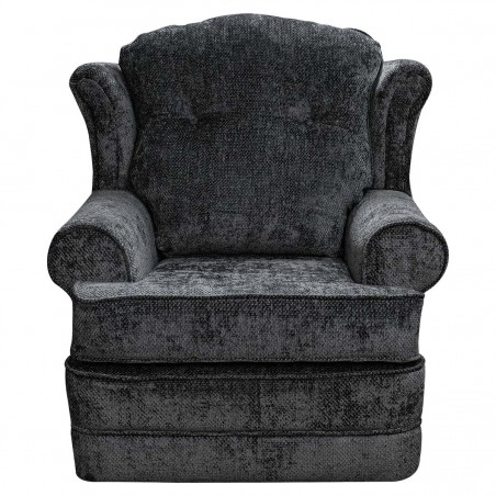 Verona Chair in Cadiz Charcoal Soft Textured Weave Fabric | Beaumont