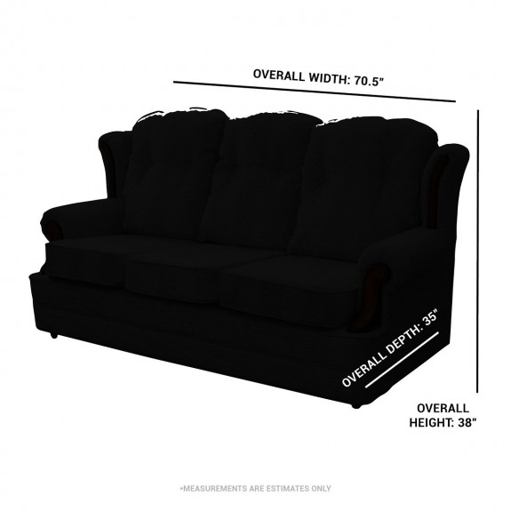 3 Seater Verona Sofa in Cadiz Charcoal Soft Textured Weave Fabric