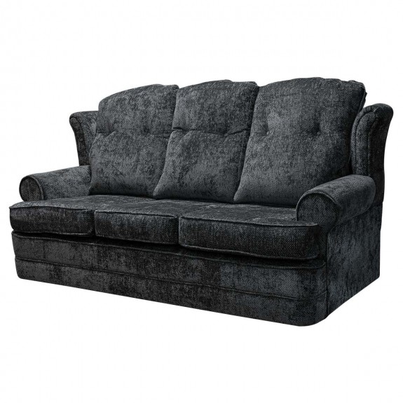 3 Seater Verona Sofa in Cadiz Charcoal Soft Weave Fabric | Beaumont