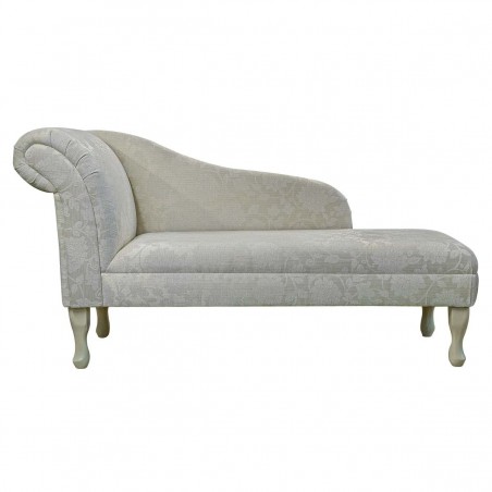 Medium Chaise Longue in Woburn Floral Oyster Fabric SR17074| Beaumont