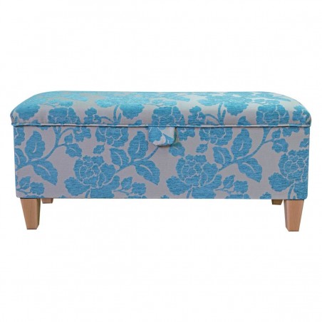 blue storage bench
