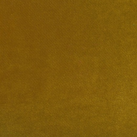 Small Footstool in AquaVelvet Ochre Velvet Fabric SR19222 | Beaumont