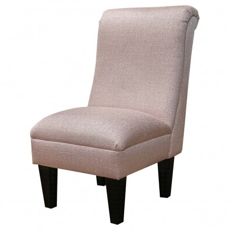 Bedroom Chair in Ponte Plain Powder Metallic Fabric PON3302 | Beaumont