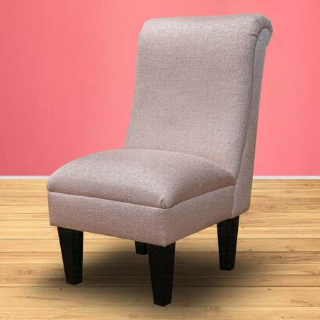 Bedroom Chair in Ponte Plain Powder Metallic Fabric PON3302 | Beaumont