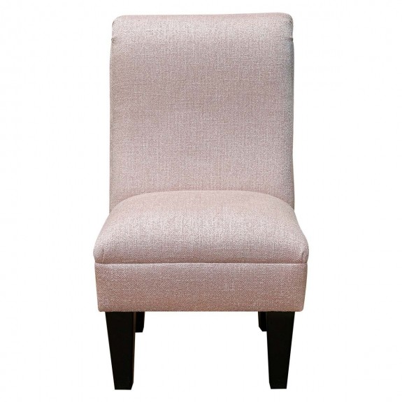 Bedroom Chair in Ponte Plain Powder Metallic Fabric