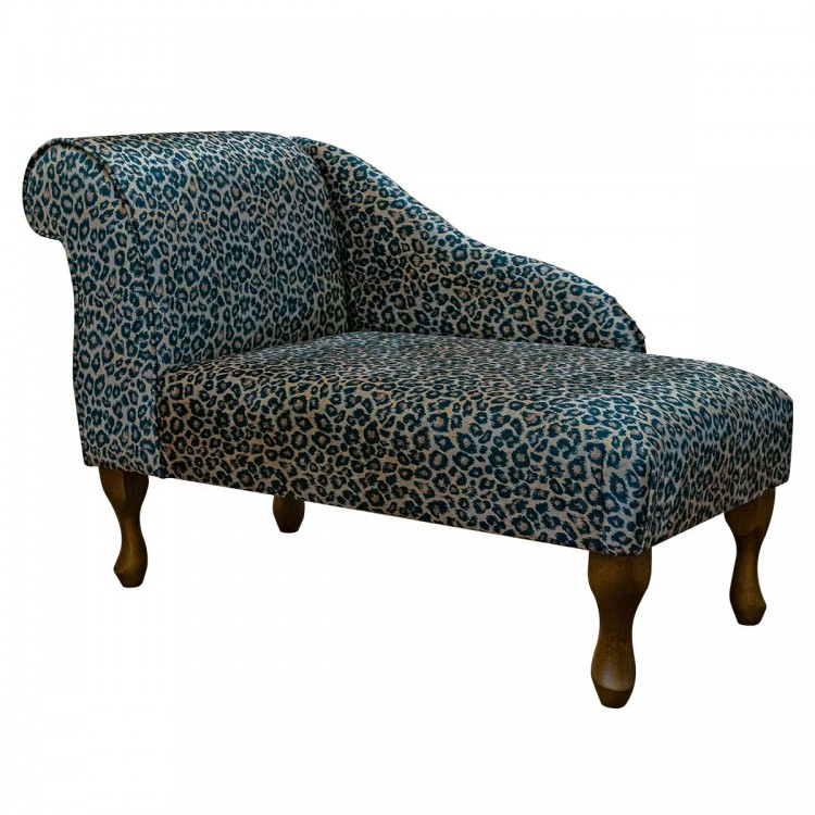 small leopard print chaise longue