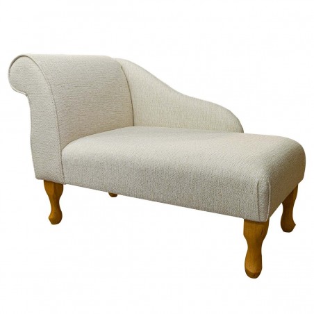 Mini Chaise Longue in Politano Cream Weave Fabric | Beaumont