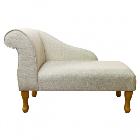 Mini Chaise Longue in Politano Cream Weave Fabric | Beaumont