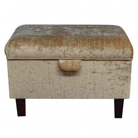 Storage Stool in Pastiche Slub Linen Fabric SR18004 | Beaumont