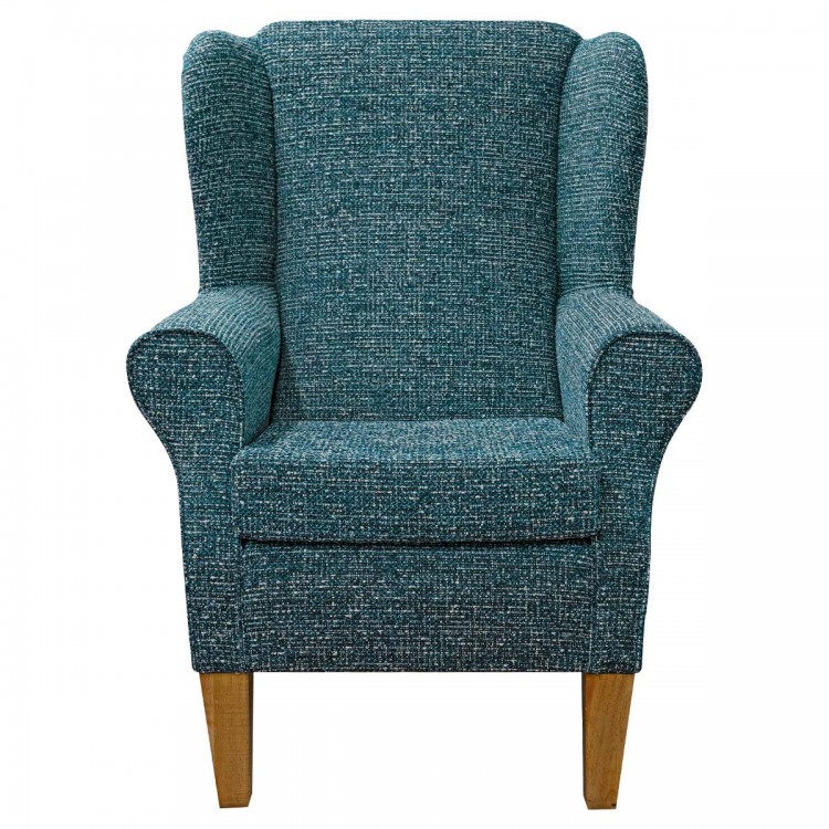 boucle fireside chair