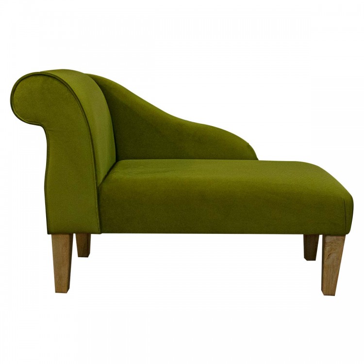 Mini Chaise Longue in a Malta Grass Deluxe Velvet Fabric | Beaumont