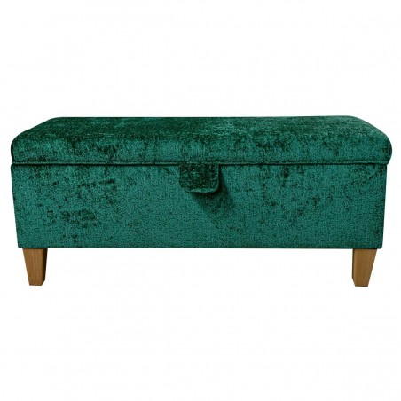 Handmade Storage Bench in Oslo Jasper Supersoft Fabric | Beaumont