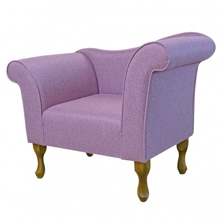 Chaise Chair in Tweed Fuchsia Traditional Fabric | Beaumont