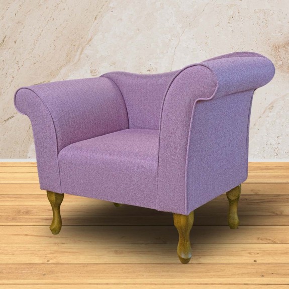 Chaise Chair in Tweed Fuchsia Traditional Fabric | Beaumont