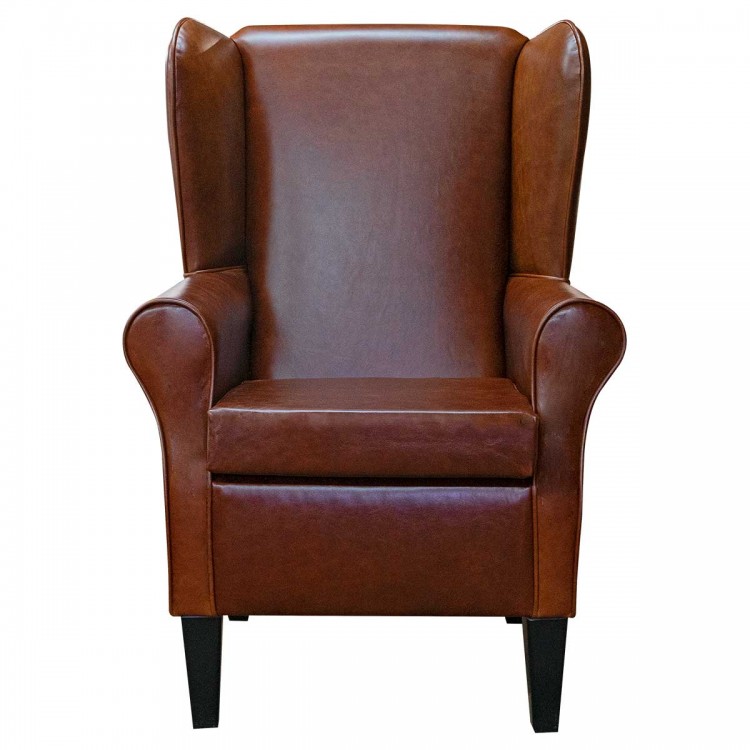 Large High Back Chair in Prints Blossom Aubergine Fabric | Beaumont
