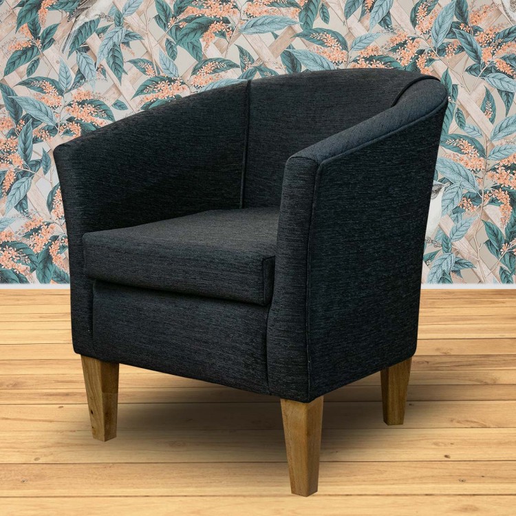 charcoal grey tub chair