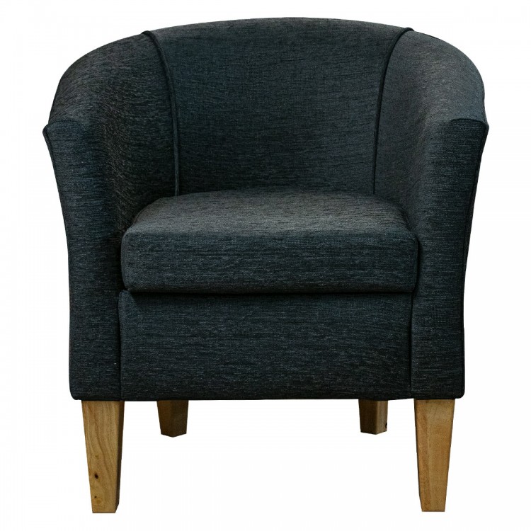 charcoal grey bucket chair