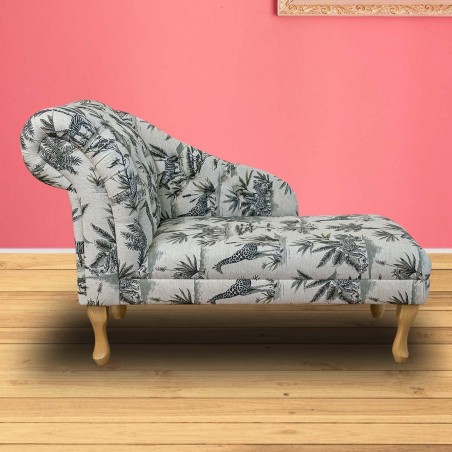 Medium Chaise Longue in Fryetts Safari Fabric | Beaumont