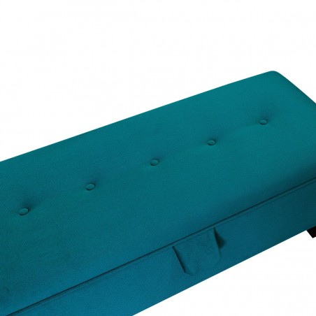 Handmade Storage Bench in Malta Peacock Luxury Velvet Fabric | Beaumont