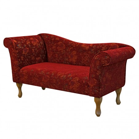 Designer Chaise Sofa in Camden Floral Wine Fabric SR12405 | Beaumont