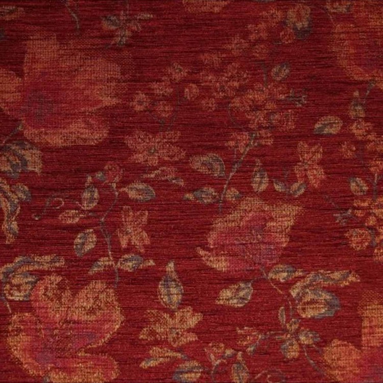 Designer Chaise Sofa in Camden Floral Wine Fabric SR12405 | Beaumont