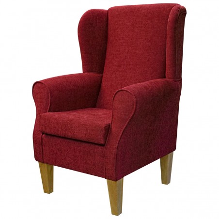 Standard Wingback Chair in Finesse Claret Easyclean Cotton Fabric | Beaumont