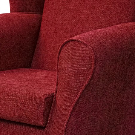 Standard Wingback Chair in Finesse Claret Easyclean Cotton Fabric | Beaumont