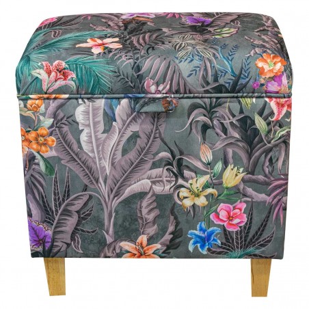 Tall Storage Ottoman in Maestro Ribera Fabric MAE3365 | Beaumont