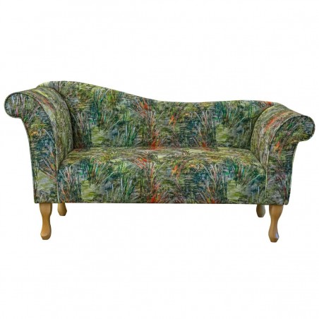 Designer Chaise Sofa in Maestro Mir Green Fabric MA3383 | Beaumont