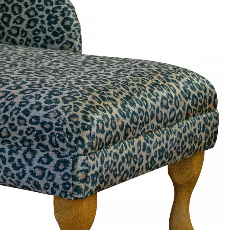 Medium Chaise Longue in Prints Leopard Print Fabric | Beaumont