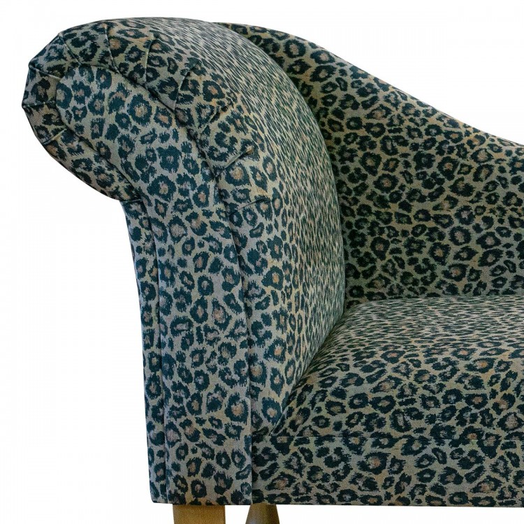 Medium Chaise Longue in Prints Leopard Print Fabric | Beaumont
