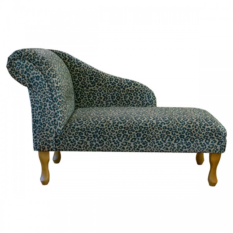 Medium Chaise Longue in Prints Leopard Print Fabric | Beaumont