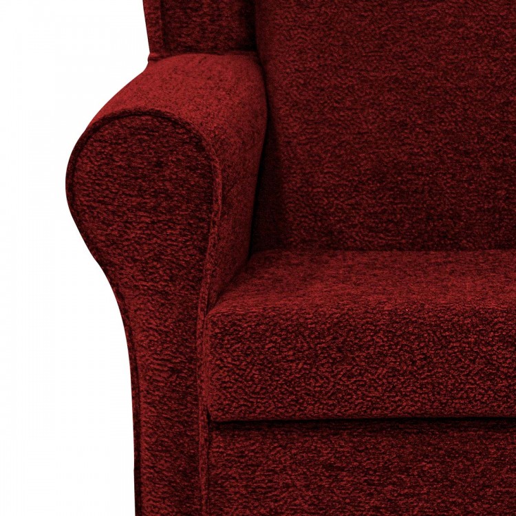 Large High Back Chair in Fontana Ruby Retro Swirl Fabric | Beaumont