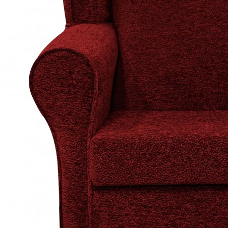 Large High Back Chair in Fontana Ruby Retro Swirl Fabric | Beaumont