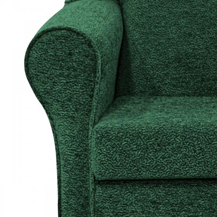 Large High Back Chair in Fontana Emerald Retro Swirl Fabric | Beaumont