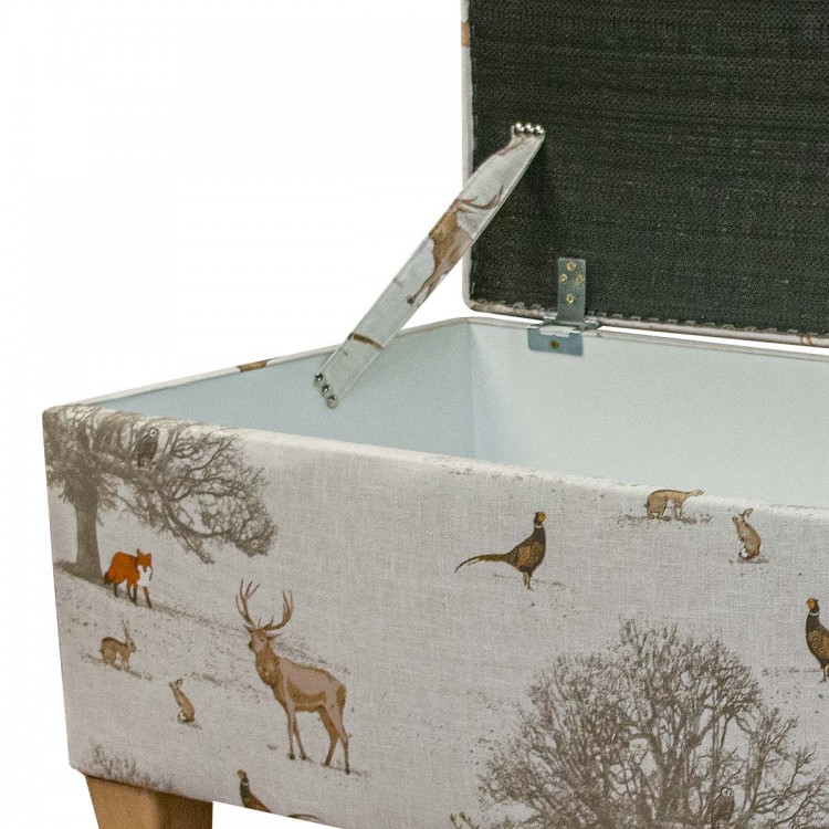 Handmade Storage Bench in Fryetts Tatton Autumnal Fabric | Beaumont