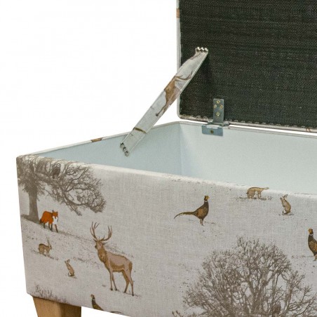 Handmade Storage Bench in Fryetts Tatton Autumnal Fabric | Beaumont