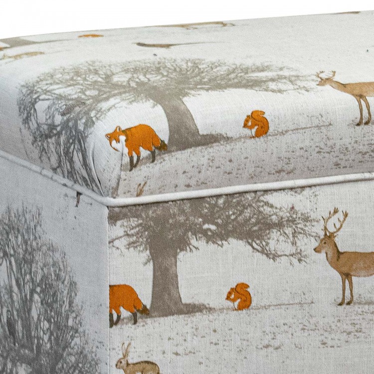 Handmade Storage Bench in Fryetts Tatton Autumnal Fabric | Beaumont