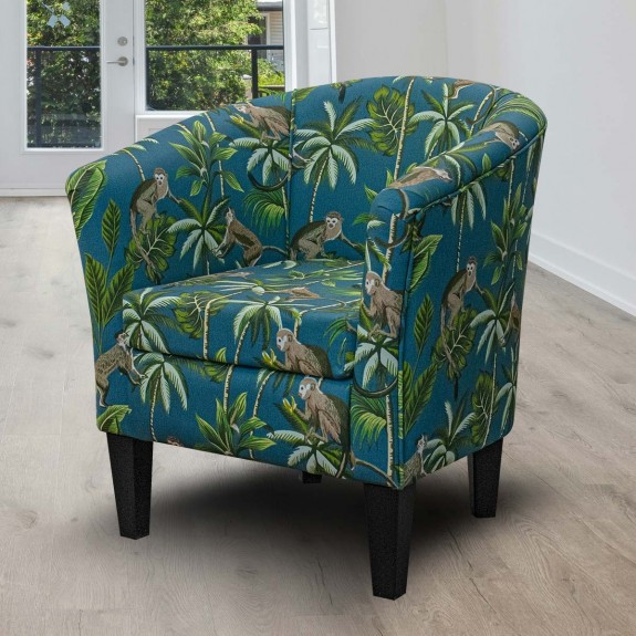 funky teal tub chair