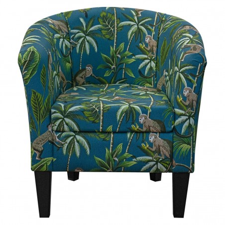 monkey teal tub chair