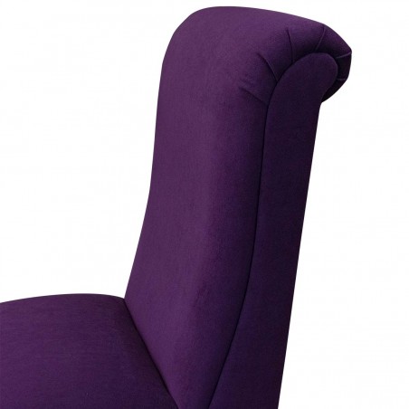 Bedroom Chair in Notting Hill Plain Amethyst Velvet Fabric | Beaumont