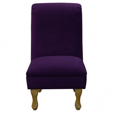 Bedroom Chair in Notting Hill Plain Amethyst Velvet Fabric | Beaumont