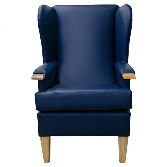 Kensington Orthopaedic Armchair in Ultima Faux Leather Crib 5 Atlantic Vinyl  - Hospitality & Care Edition