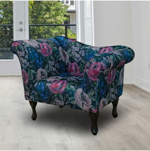 Chaise Chair in Prints Blossom Fuchsia Fabric | Beaumont