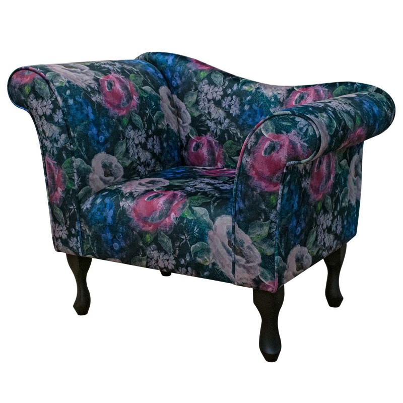 Chaise Chair in Prints Blossom Fuchsia Fabric | Beaumont