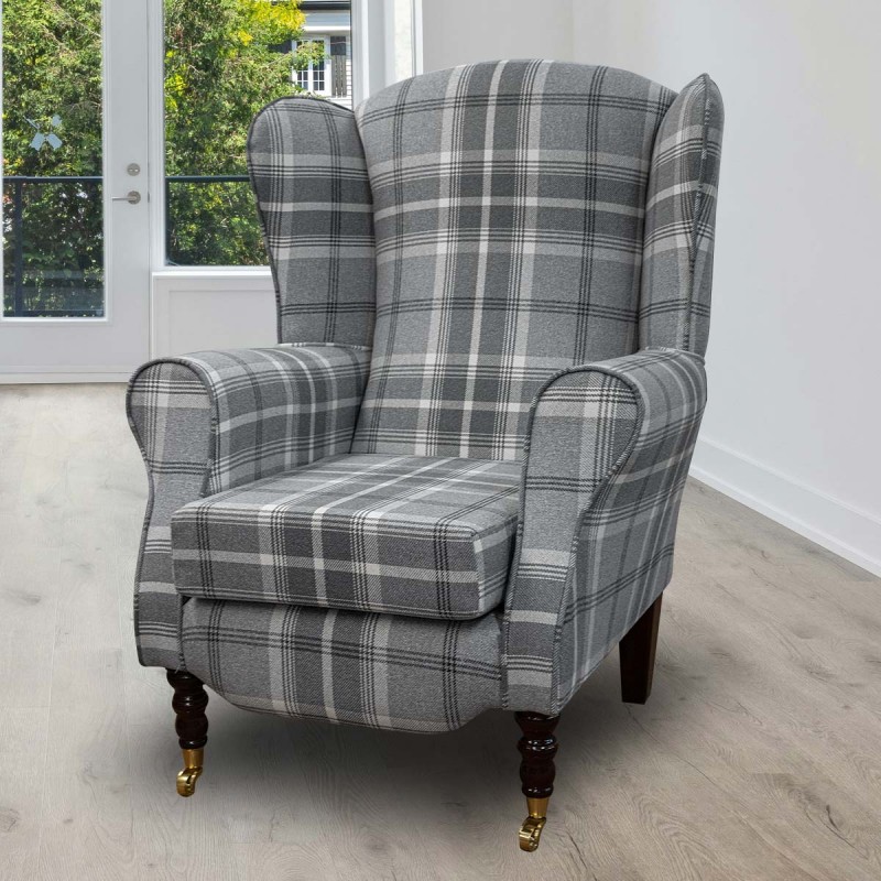grey tartan armchair grey tartan armchair
