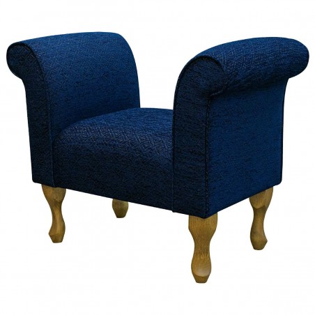 Compact Window Seat in a Camden Diamond Navy Fabric  | Beaumont