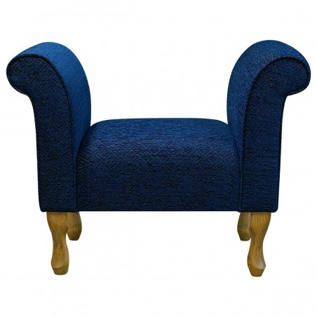 Compact Window Seat in a Camden Diamond Navy Fabric  | Beaumont