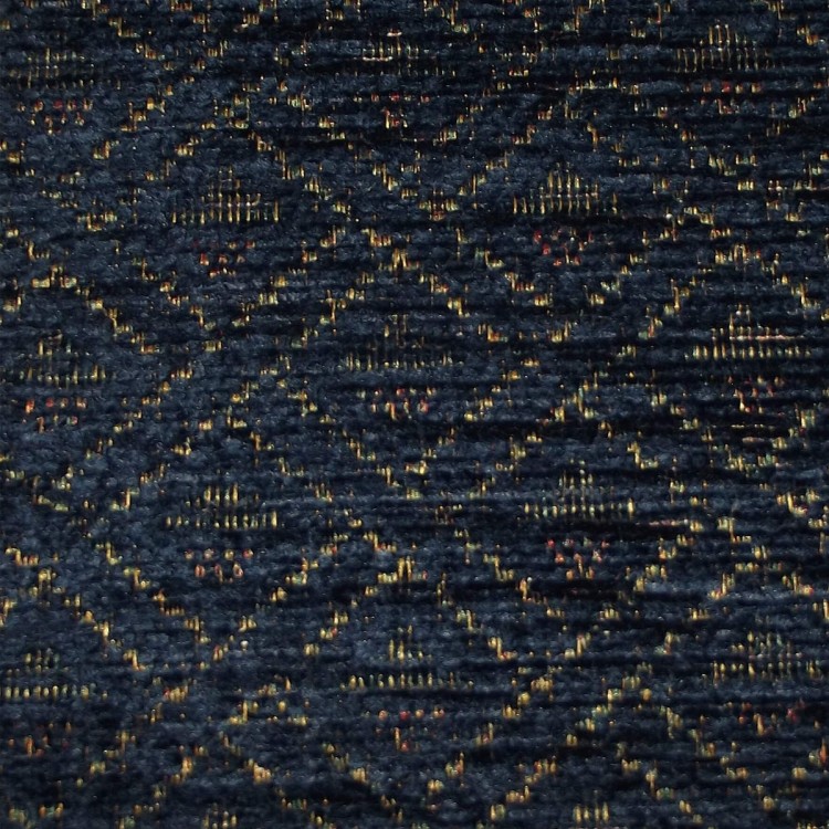 Compact Window Seat in a Camden Diamond Navy Fabric  | Beaumont